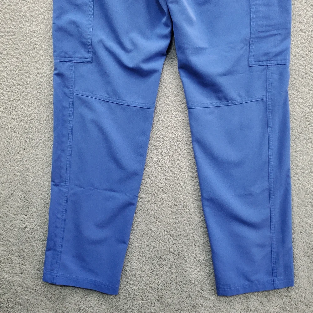 Figs Axim Cargo Scrub Pants Mens Medium Blue T2001